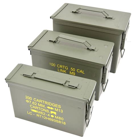 35 for 3 used but nice condition metal ammo boxes|ammunition cans for sale.